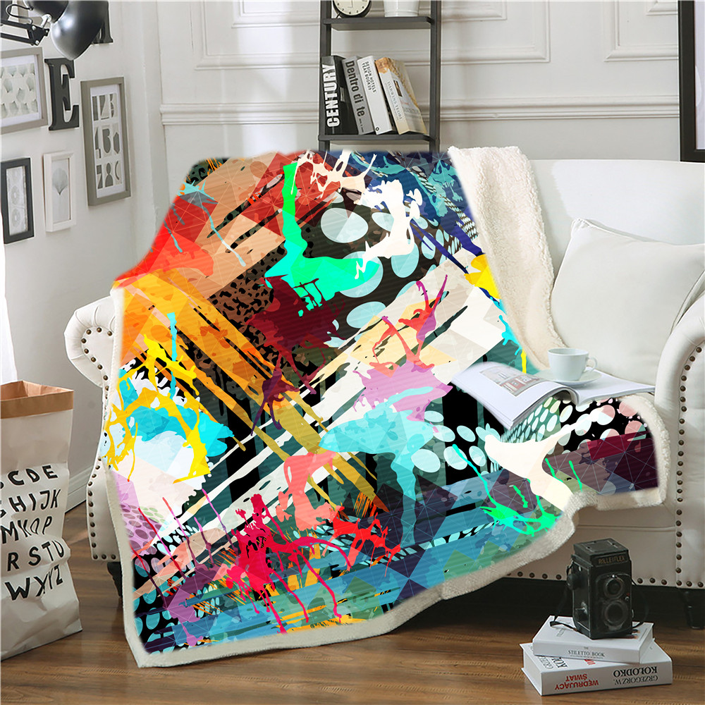 Digital heat transfer flannel blanket
